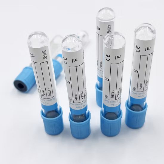 Tubo de coleta de sangue médico com tampa sem vácuo PP