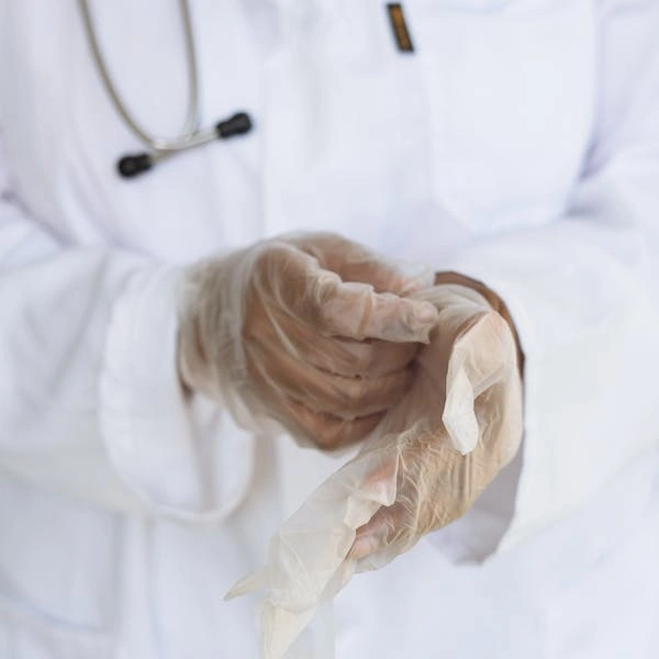 Disposable Medical Examination White Nitrile Glove