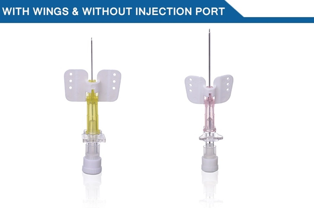 Consumable Disposable Sterile IV Cannula with Wings Injection Port