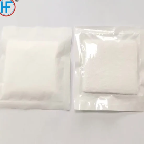 Gaze de algodão puro descartável médica descartável aprovada pela CE para paciente