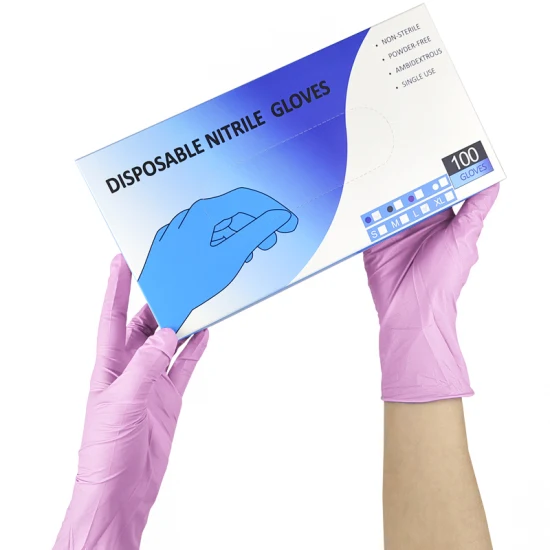 CE FDA Luvas Descartáveis ​​Sem Pó Inspeção Antipoluição Exame Industrial Protetor Não Médico Trabalho Luvas Nitrilo Azul/Branco/Preto